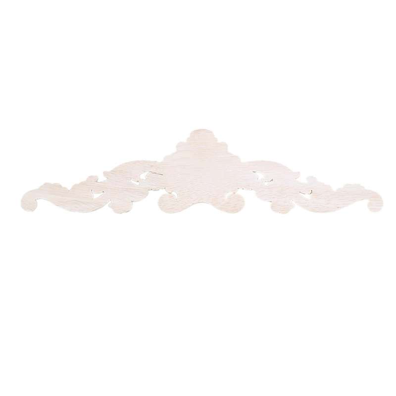 30 X 8 X 1cm Wood Carved Corner Onlay Applique Frame Decor Furniture