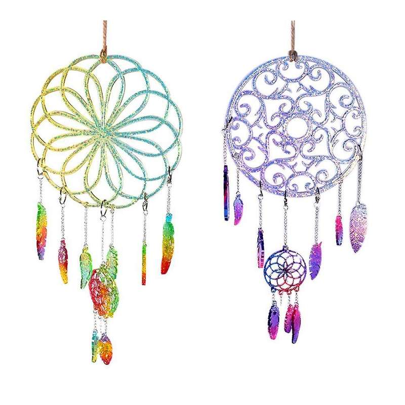 3pcs Diy Crystal Epoxy Mould Hanging Wall Decoration Silicone Mould D