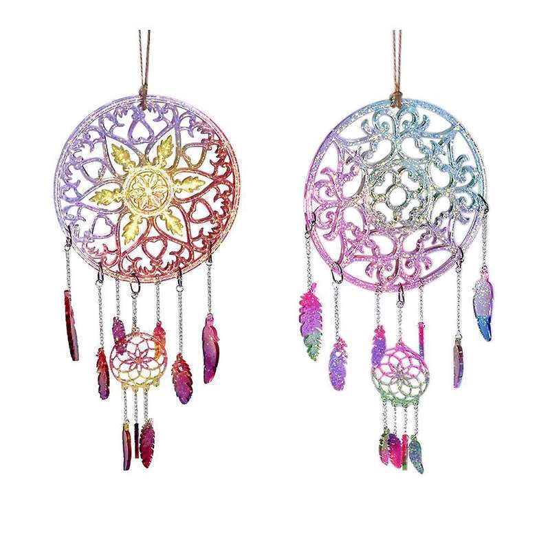 3pcs Diy Crystal Epoxy Mould Hanging Wall Decoration Silicone Mould D