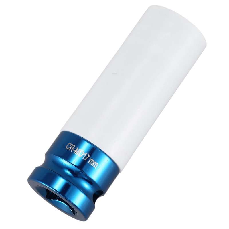 Alloy Wheel 1/2" Drive 17mm Set Thin Wall Deep Impact Nut Socket Blue