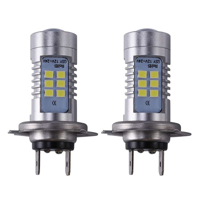 2x H7 Motorcycle 3030 21smd Led Headlight Head Light Lamp Bulb