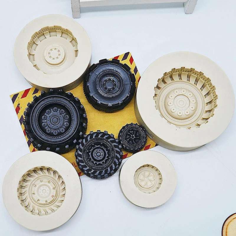 Tires Wheel Silicone Fondant Cake Molds Kitchen Baking Accessories