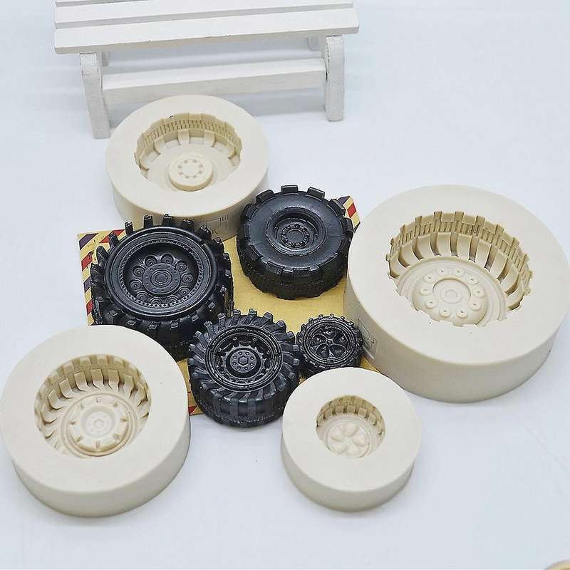 Tires Wheel Silicone Fondant Cake Molds Kitchen Baking Accessories