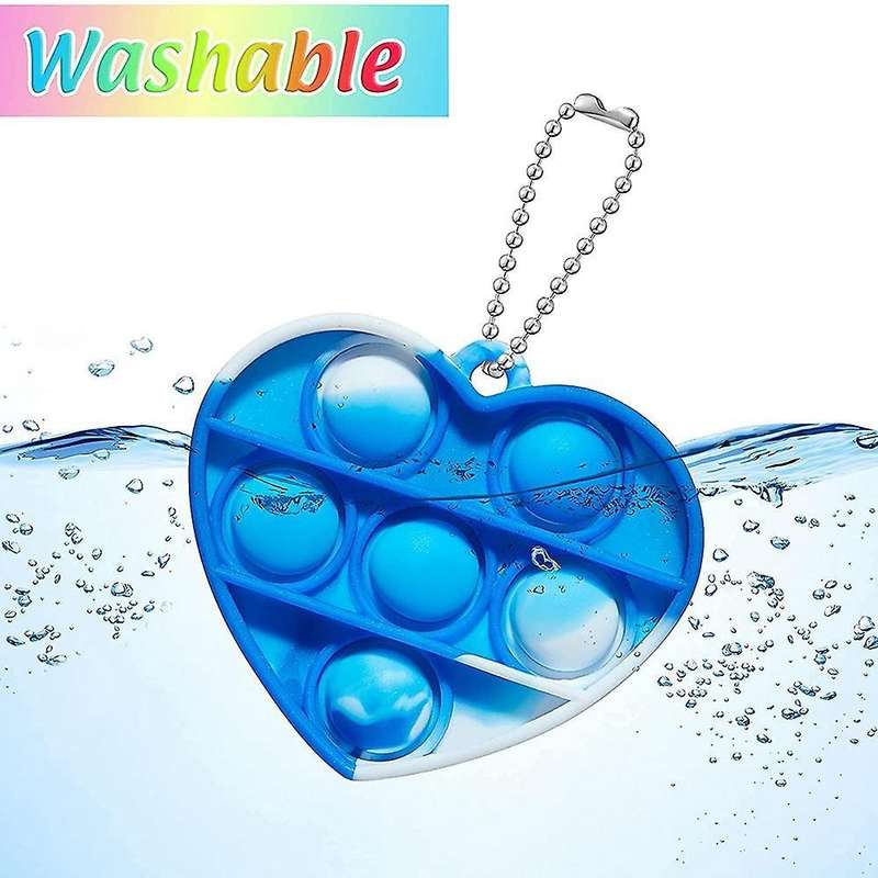 8 Pcs Mini Fidget Sensory Toy Silicone Keychain Toy Decompression