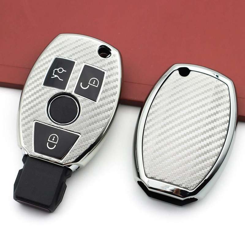 Car Key Case Fob for Benz A B C E S G M V Class Glk Cla Gle,silver