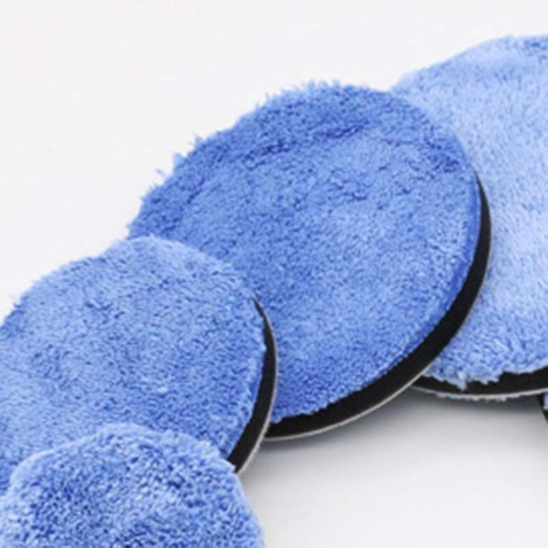 3pcs 4 Inch Microfiber Wax Collecting Tray,polishing Sponge Blue
