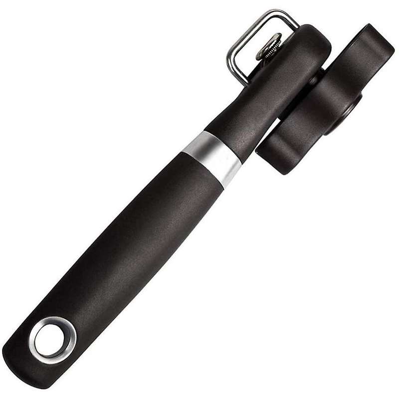 Can Opener Handheld, No Sharp Edges with Soft Grips, Stainless Steel