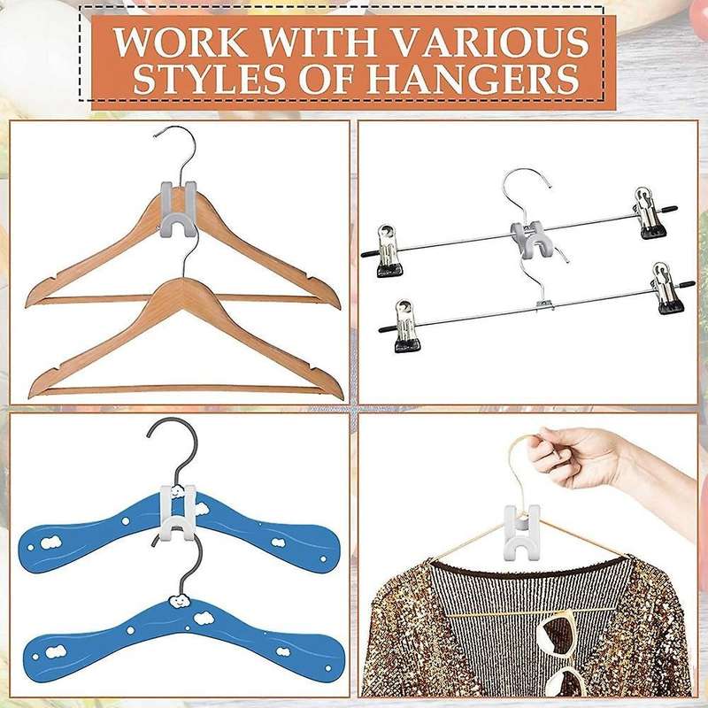 30 Pieces Clothes Hanger Connector Hooks Mini Cascading Hanger Hooks