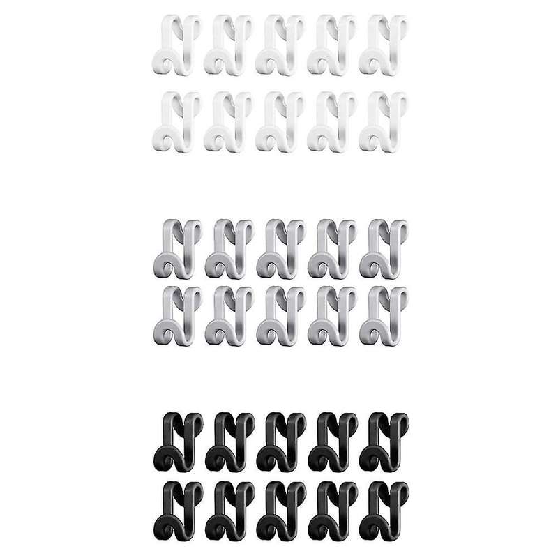 30 Pieces Clothes Hanger Connector Hooks Mini Cascading Hanger Hooks