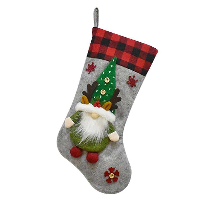 Christmas Gift Doll Christmas Stocking Child Christmas Gift Bag Green
