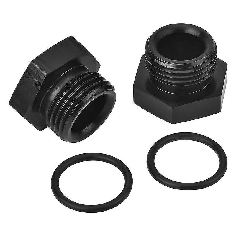 2pcs An8 Thread Plug Fuel Filter Adapter Block Off Cap Male Adapter
