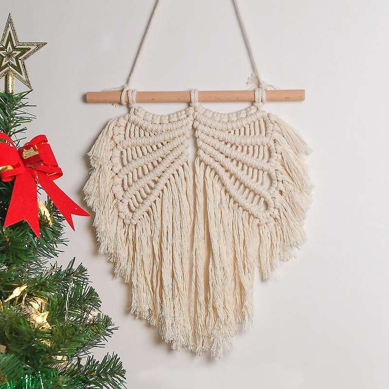 Hand-woven Angel Wings Tapestry Chic Boho Decor for Wedding Bedroom