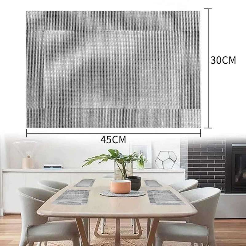 8 Pcs Placemats Heat Resistant for Kitchen Dining Table 45 X 30cm