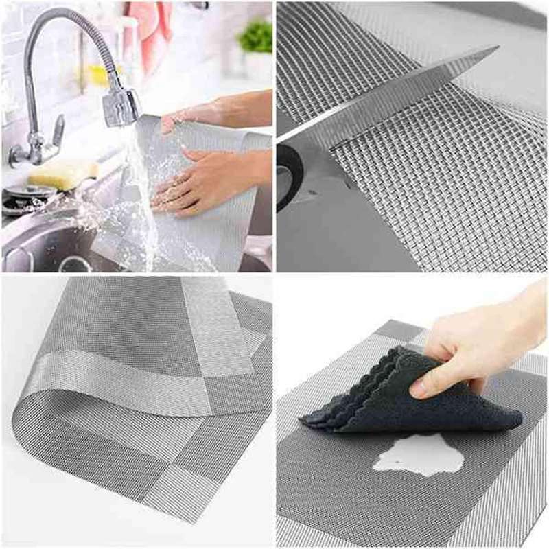 8 Pcs Placemats Heat Resistant for Kitchen Dining Table 45 X 30cm