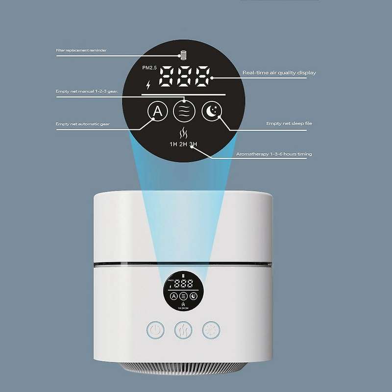 Air Purifier with Filter for Smoke, Atmosphere Lights