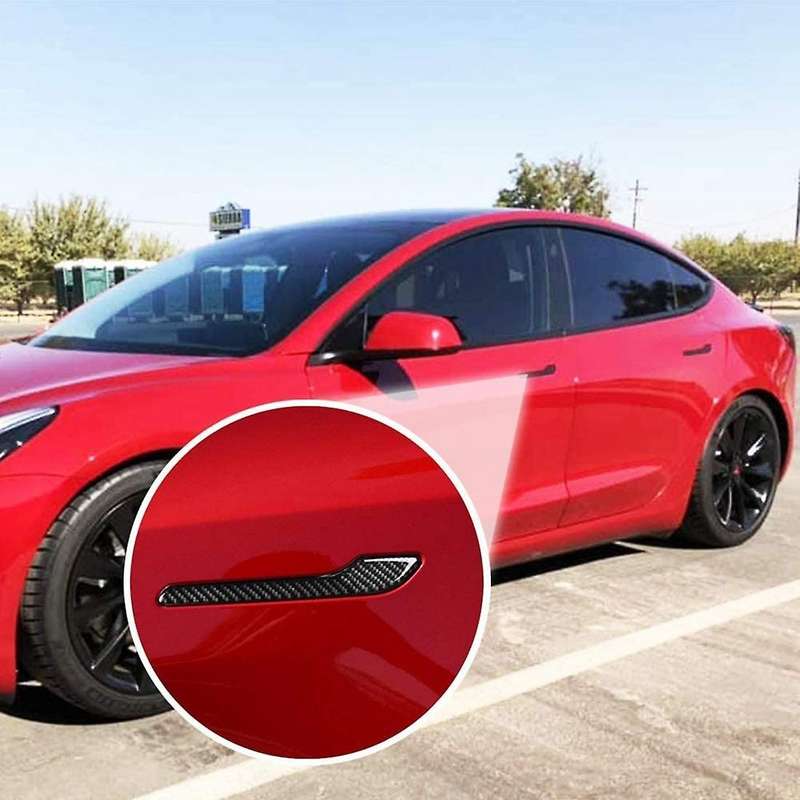 Car Door Handle Cover Carbon Fiber for Tesla Model 3 2019-2022