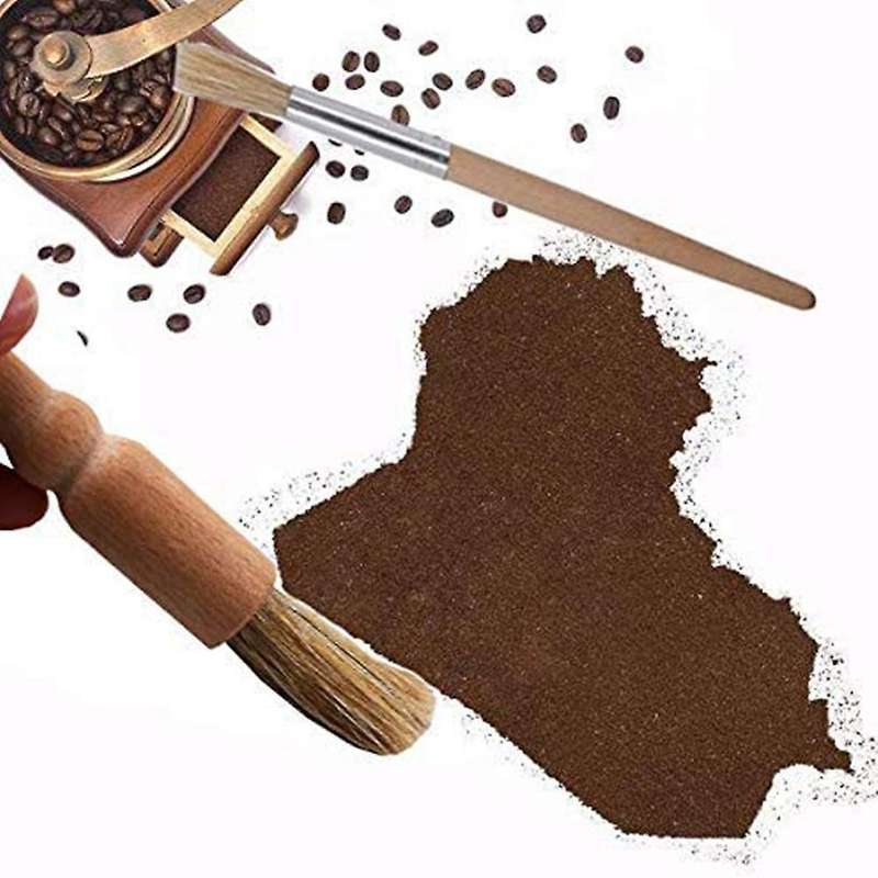 Coffee Brush Set 4 Pieces Wooden Cleaning Brush and Nylon Brush
