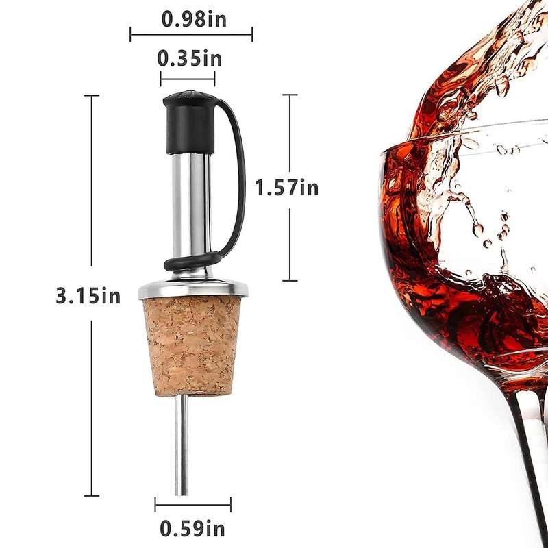 16 Pcs Wine Pourers Wine Cork Pourer Pour Spout for Liquor Bottles