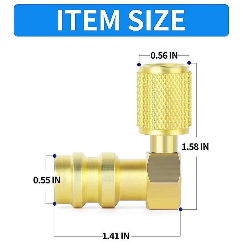 1pc 90 Degree R12 to R134a High Side Ac Fitting Port Conversion
