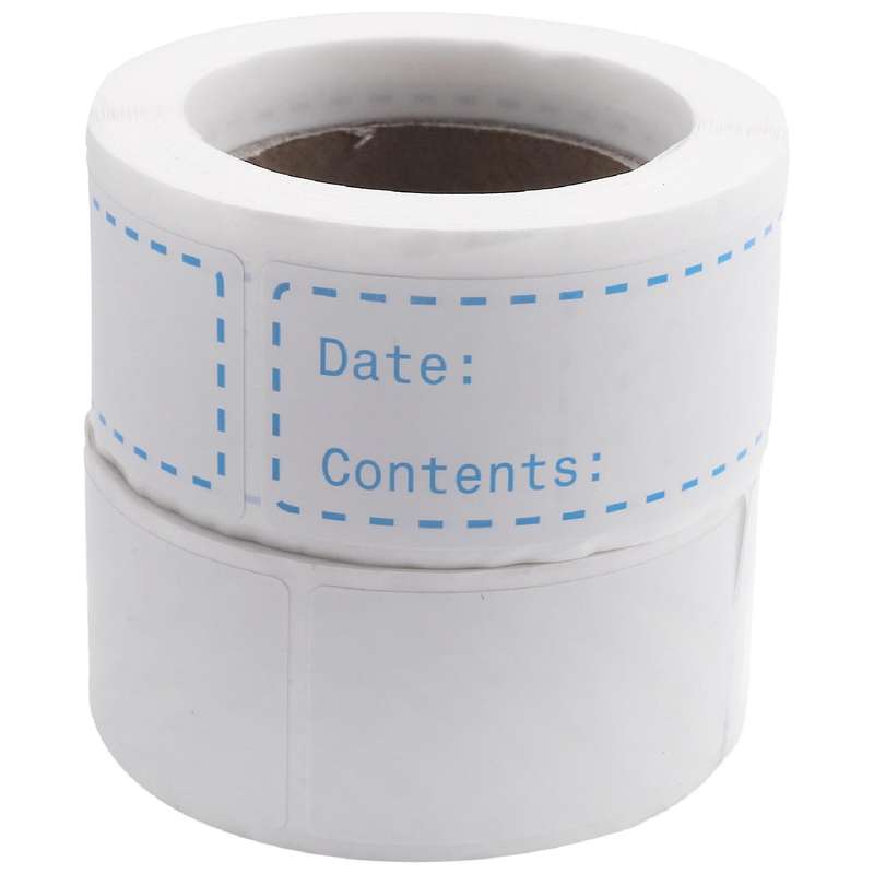 Food Date Labels and Blank Freezer Labels, for Meal Prep Container