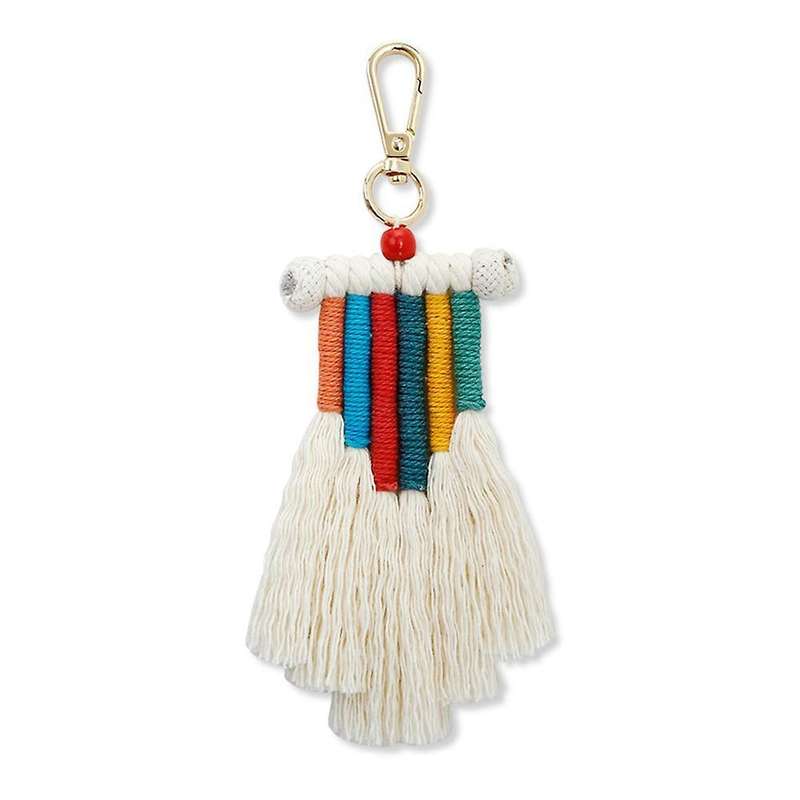 Boho Rainbow Keychain, with Tassel for Car Key Bag Purse Charm Gift,a