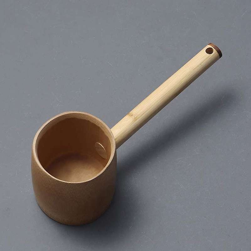 Bamboo Water Ladle Tea Water Scoop Bathing Dipper for Kitchen Garden
