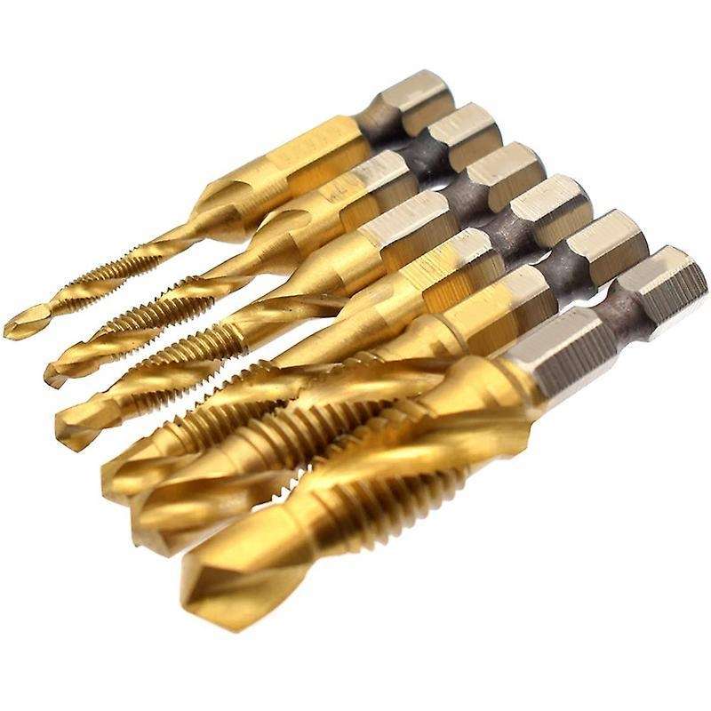 7 Pcs 1/4 Inch Metric Thread Tap with Automatic Center Punch
