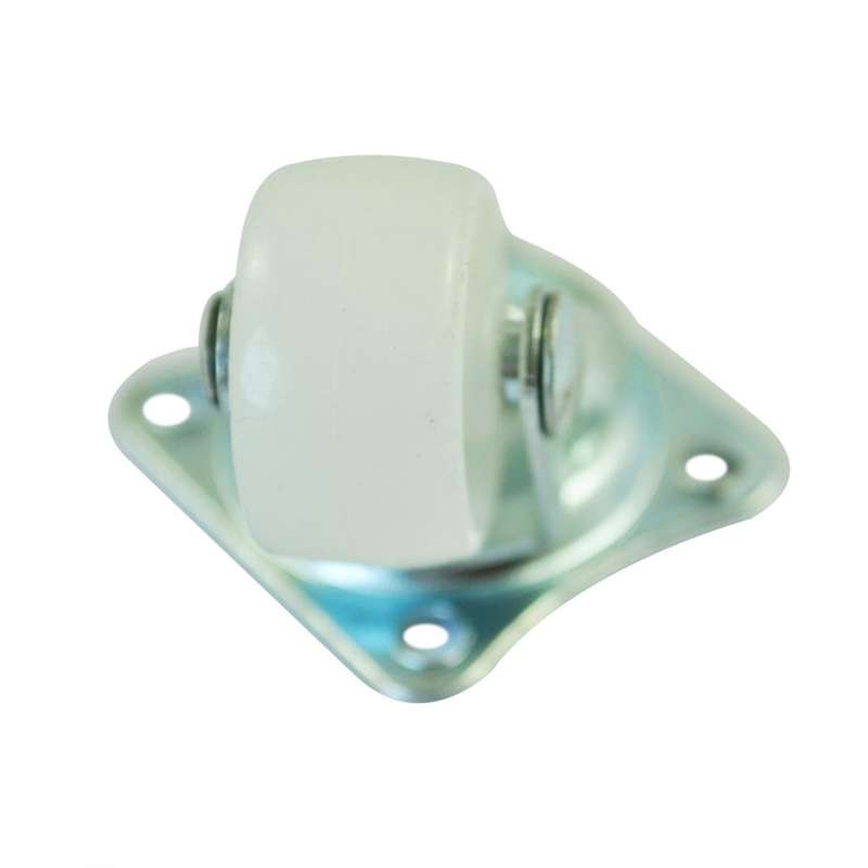 4pcs 1 Inch Plastic Wheel Rectangle Top Plate Fixed Swivel Caster Set