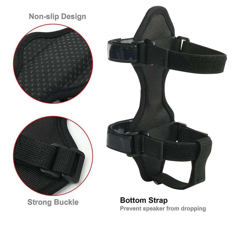 Bluetooth Mount for Bike Golf Cart, Adjustable Strap Speaker Holder