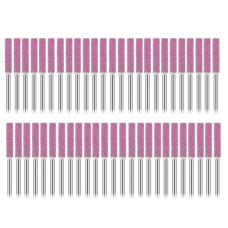50 Pieces Burr Grinding Stone File, for Chainsaw Sharpener, 0.16 Inch