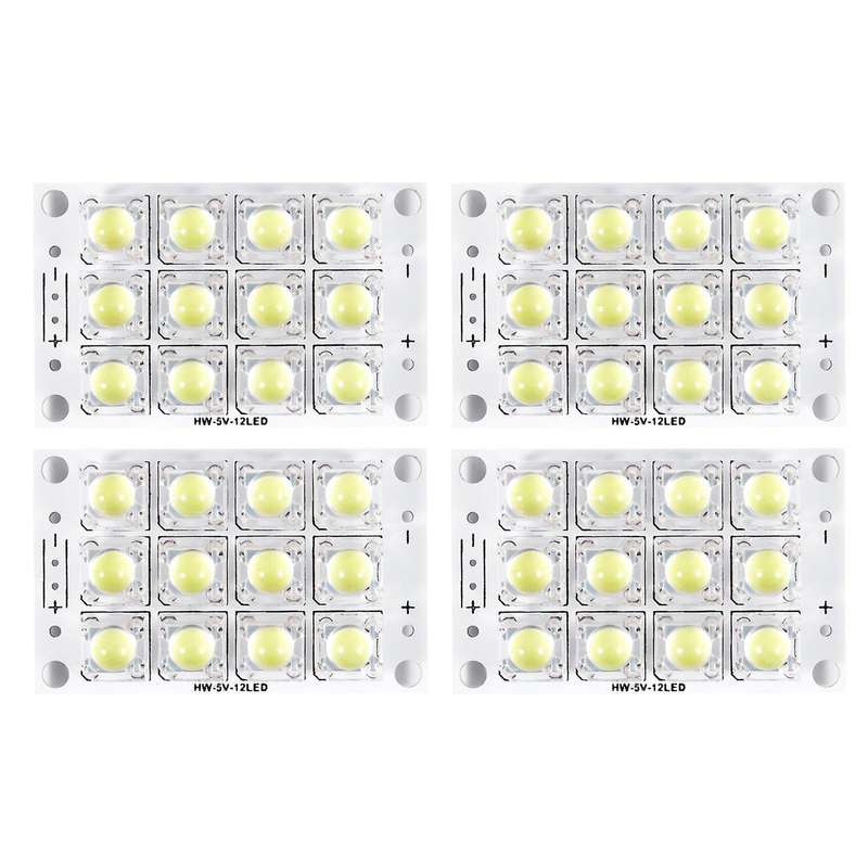 4x Dc 3v-5v-12-led-super Helle Weisse Piranha Led Platine Led Lichter