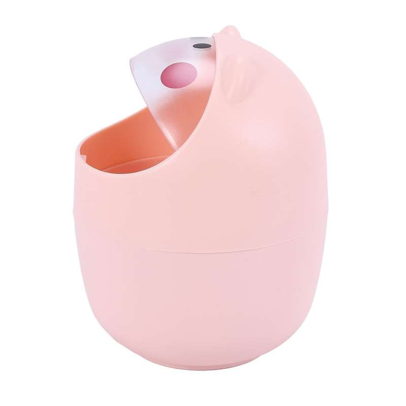 Desktop Garbage Basket Cleaning Barrel Animal Trash Can Pink