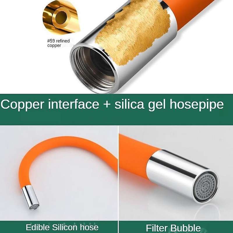 Flexible Hose Silicone Tube 360 Degree Water Tap Extension Hose 30cm