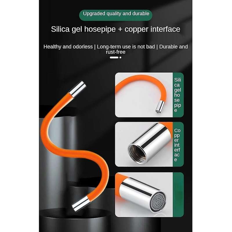 Flexible Hose Silicone Tube 360 Degree Water Tap Extension Hose 30cm
