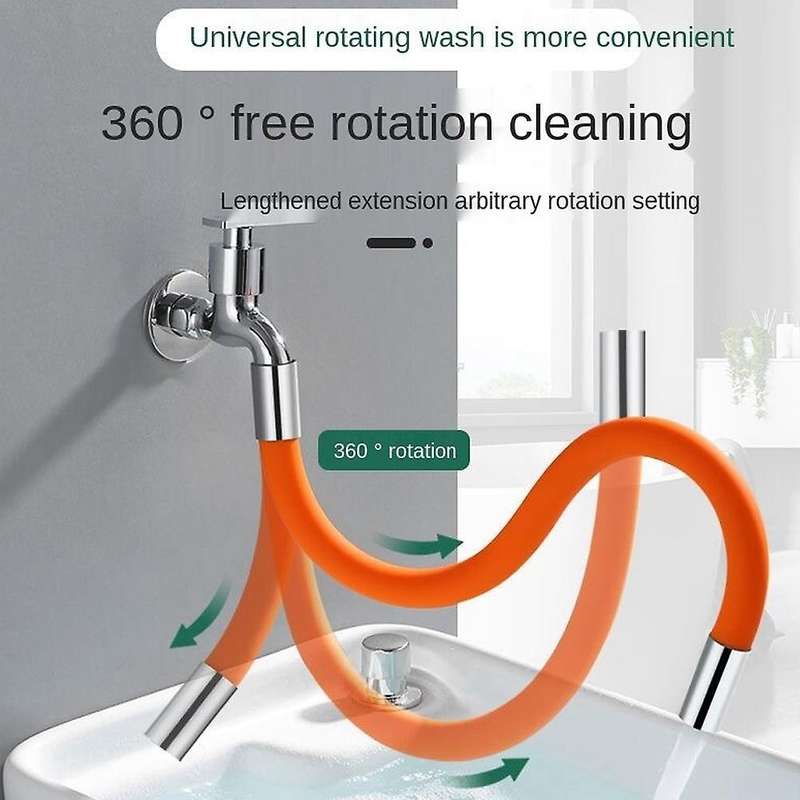 Flexible Hose Silicone Tube 360 Degree Water Tap Extension Hose 30cm