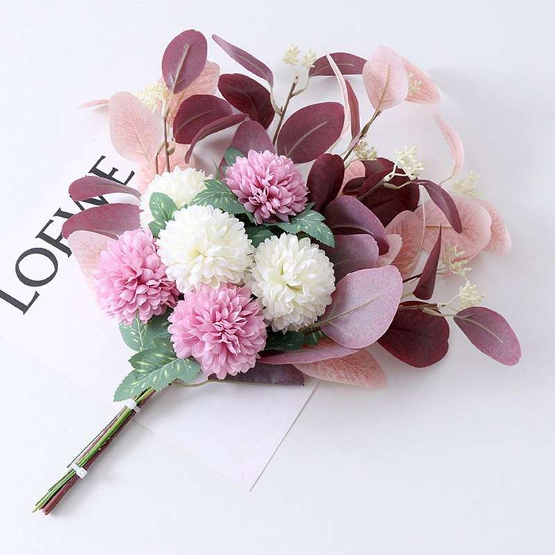 Artificial Bridal Shower Wedding Anemone Bouquet Artificial Flowers C