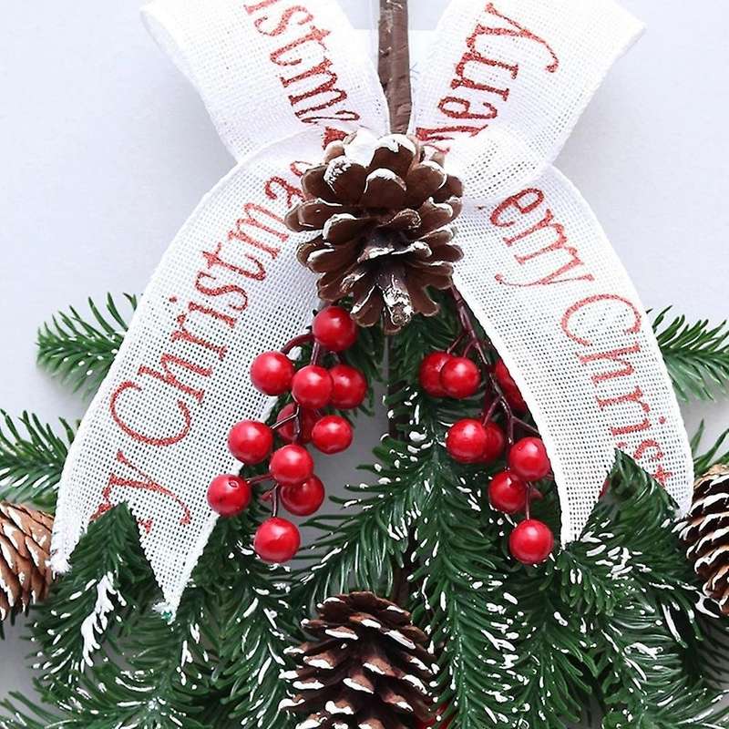 Christmas Garland Rattan Pe Red Fruit Wall Hanging Upside Down