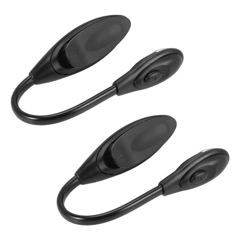 2x Portable Black Book Light Led Ebook Reading Lamp Bait Lights