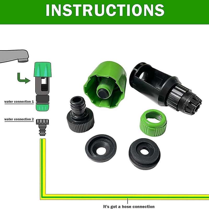 Kitchen Tap Hose Pipe Connector,garden Hose Pipe Joiner Fitting,2sets
