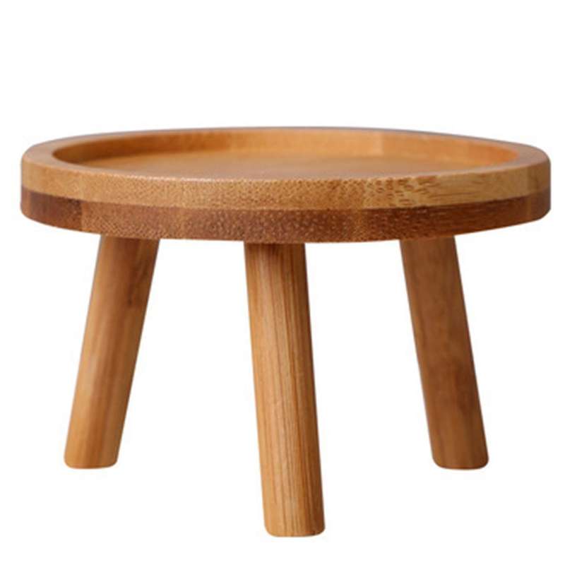 Wooden Plant Stand Flower Pot Base Holder Round for Indoor Outdoor