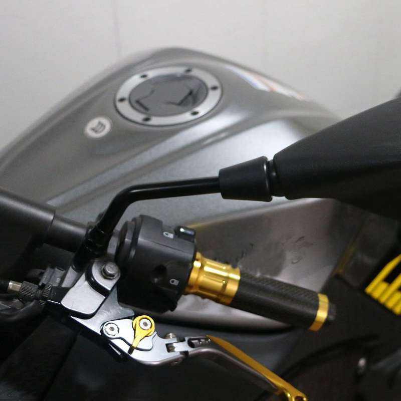Pair Motorcycle Mirror Extender Risers Universal Adapter M10 Black