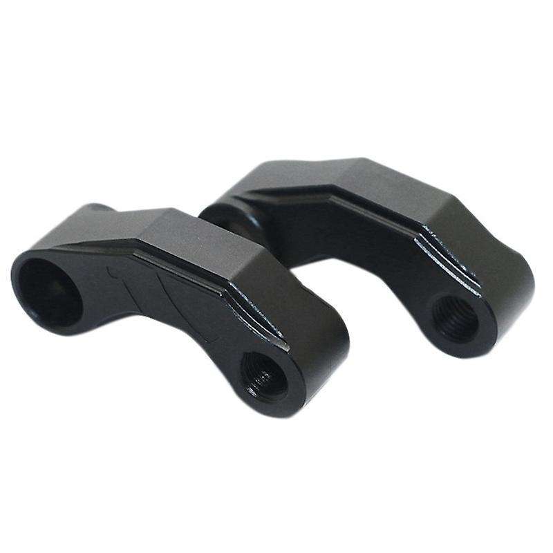 Pair Motorcycle Mirror Extender Risers Universal Adapter M10 Black