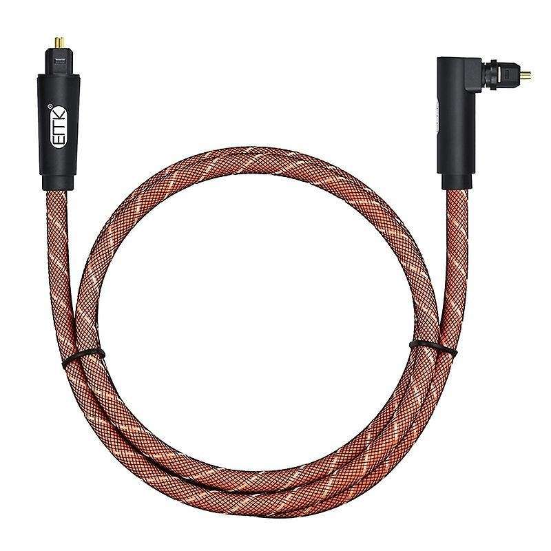 Emk 90 Degree Optical Cable 5.1 Digital Sound Spdif Fiber Toslink 1m