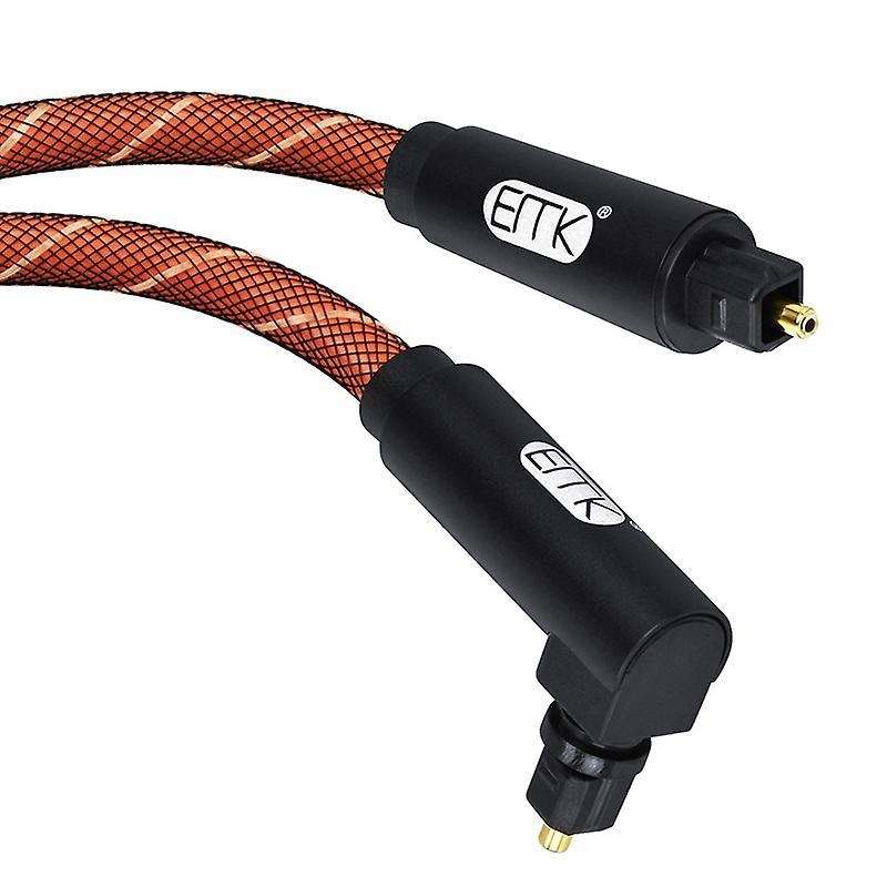 Emk 90 Degree Optical Cable 5.1 Digital Sound Spdif Fiber Toslink 1m