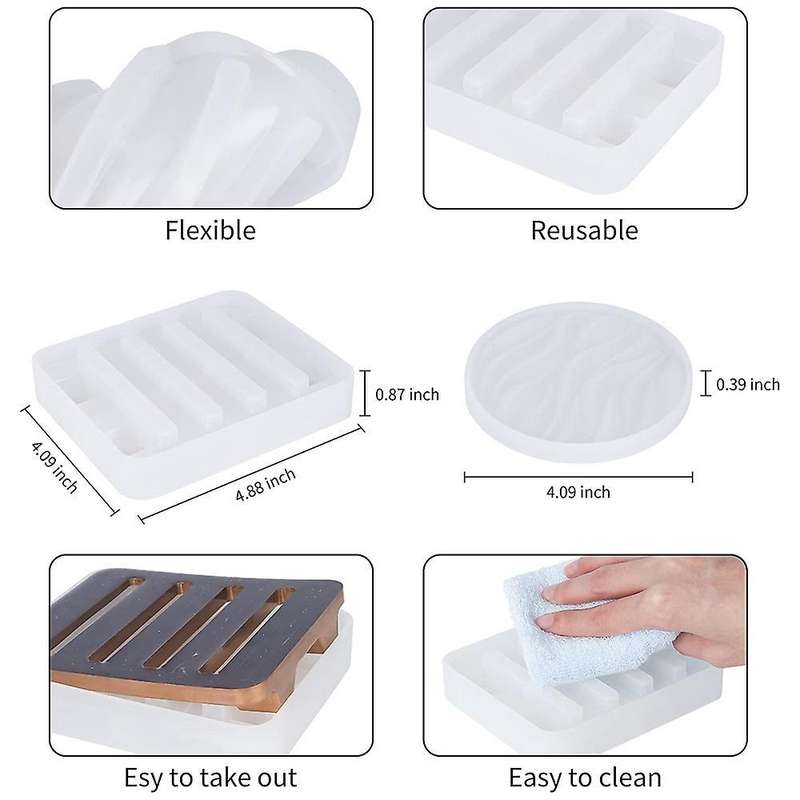 Resin Casting Coaster Mold with Different Patterns Suitable for Epoxy