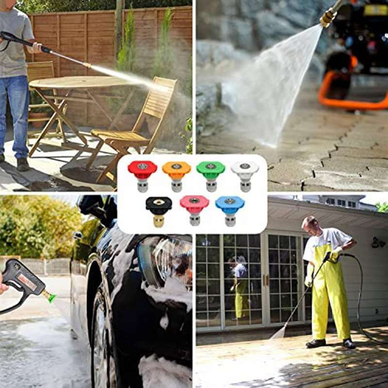 Pressure Washer Spray Nozzle Tips 1/4 Inch Quick Connection 4000 Psi