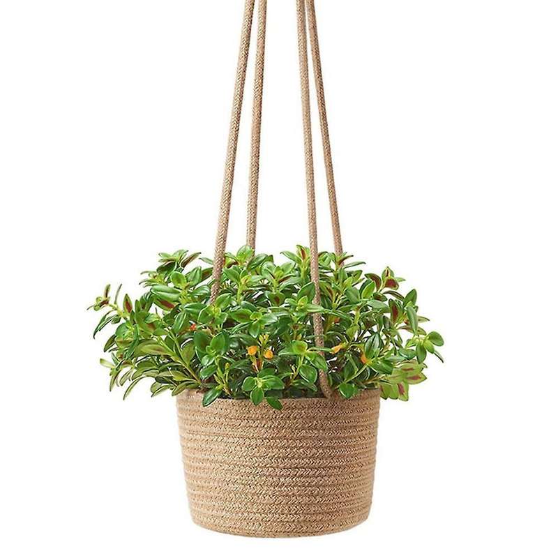 Hanging Rope Planter Baskets with Long Hanging Rope, Hand Woven