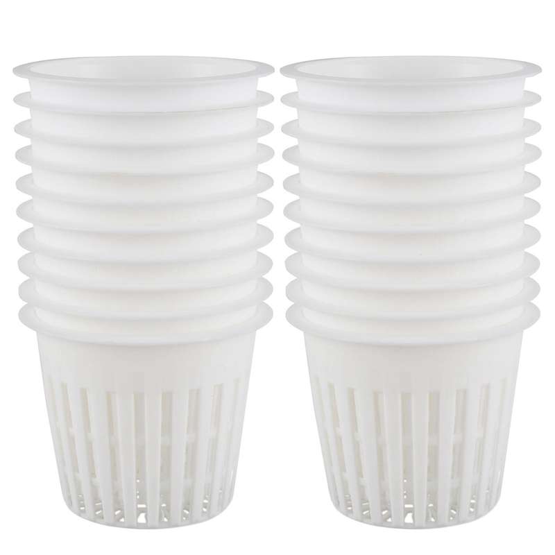 10pcs 3 Inch Mesh Pot Net Planting Basket Hydroponic White