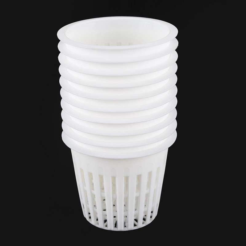 10pcs 3 Inch Mesh Pot Net Planting Basket Hydroponic White