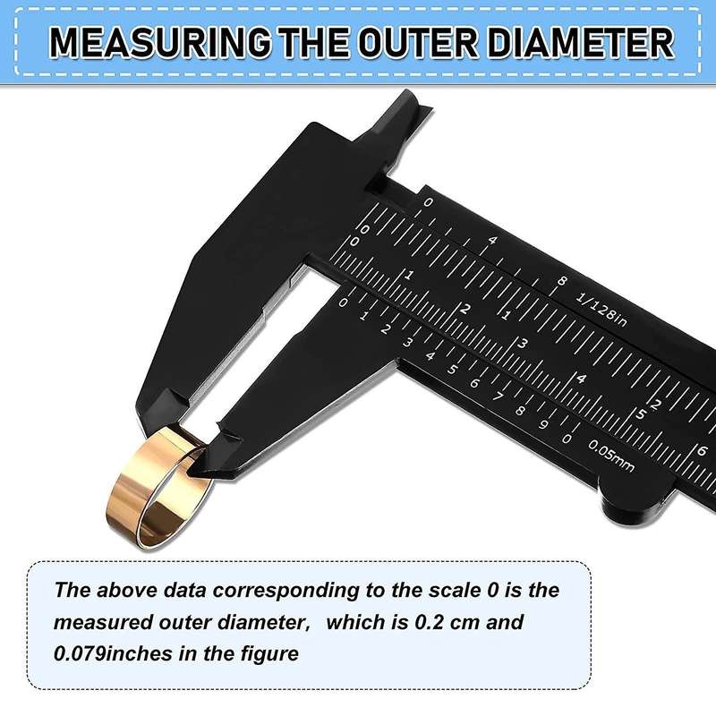 10pcs 150mm Plastic Caliper Sliding Gauge for Student Office 5 Colors